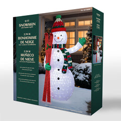 9 Ft LED Twinkle Collapsible Snowman with Skis