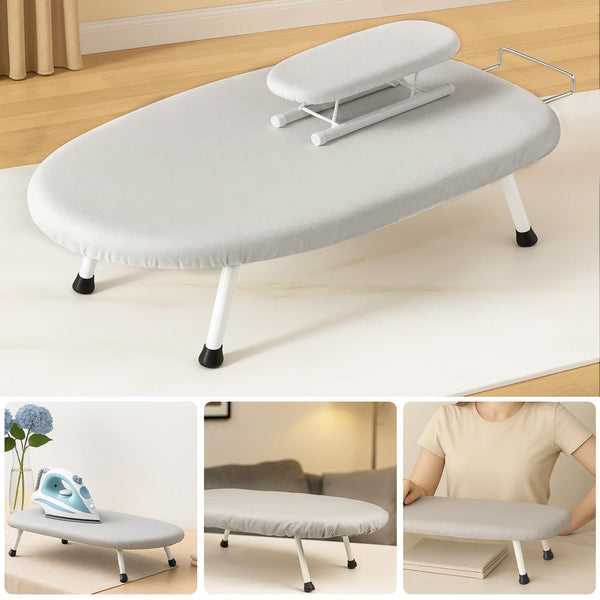 1pc Compact Folding Ironing Board with Pink Floral Pattern - Space-Saving, Easy Storage, Multi-Use Design for Home Use, Durable Plastic Material, Ironing Boards
