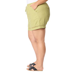 Briggs Ladies Linen Short in Green