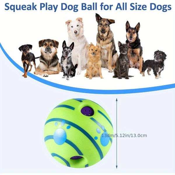 Engaging Giggle Ball Designed for Both Dogs And Cats - A Pet Puzzle Toy That Produces Distinctive Giggling Noises - Sturdy Chew Toy to Alleviate Boredom - Made from Safe Vinyl - Measures 12.95 cm, Without Battery