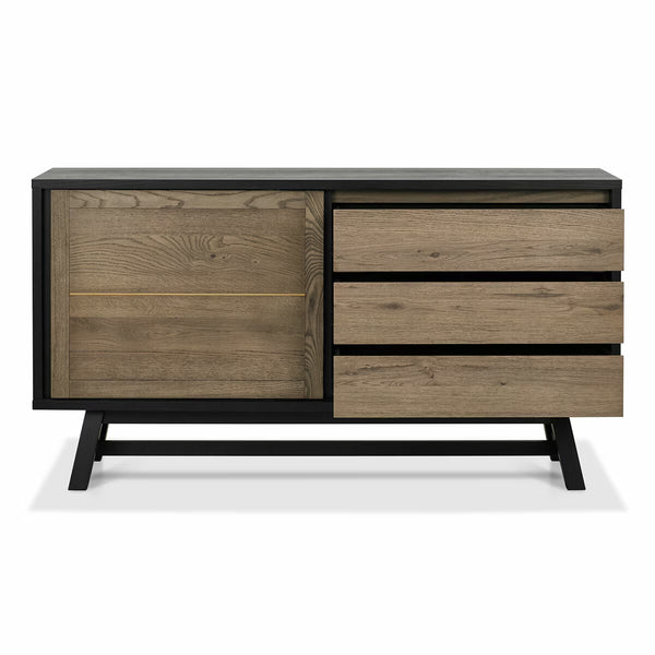 Bentley Designs Camden Weathered Oak & Peppercorn Wide Sideboard