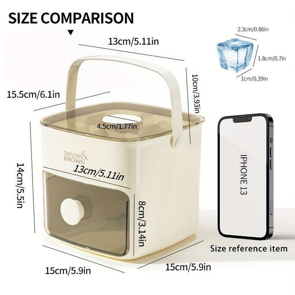 48-lce Cube Maker with Easy-Press Lid - Large Capacity, Double Layer Design, Food-Grade Plastic Storage Tray for Freezer. Essential Kitchen Gadget. RV kitchen, suitable for family scenes