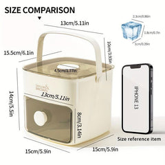 48-lce Cube Maker with Easy-Press Lid - Large Capacity, Double Layer Design, Food-Grade Plastic Storage Tray for Freezer. Essential Kitchen Gadget. RV kitchen, suitable for family scenes