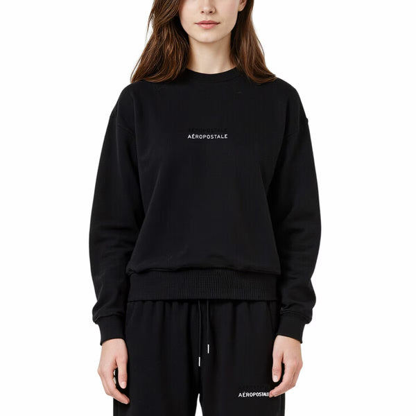 Aeropostale Ladies Crewneck Sweatshirt in Black
