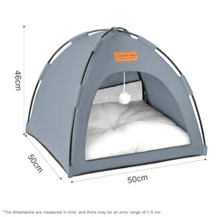 Cat Tent Cave Open Top Pet Kitten Tent Foldable Teepee with Removable Bed Mat for Small Dogs Cozy Monitoring Bed Portable Breathable House Bed Indoor Outdoor Travel
