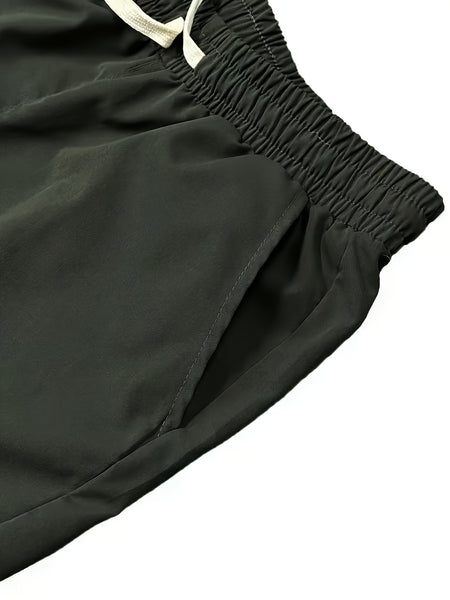 Men's Three-pc Cargo Pants, Solid Color Multi-Pocket Casual Outdoor Sports Trousers, Suitable for Spring, Summer, and Autumn
