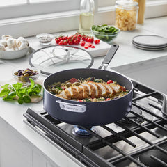 Greenpan Saute Pan with Lid, 30Cm in Grey