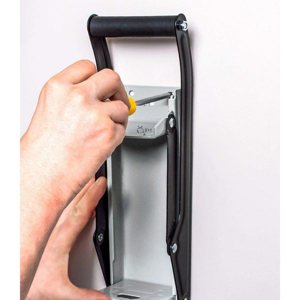 Heavy-Duty Can Crusher for Beer - Wall-Mounted 16oz/500ml Tool with Bottle Opener, Non-Slip Grip Handle, and Easy Setup (Silver)