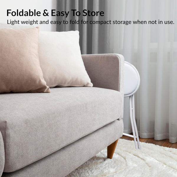 Standard Folding Stool – Durable & Compact Seating Solution Foldable Lightweight Portable - Available in Black or White