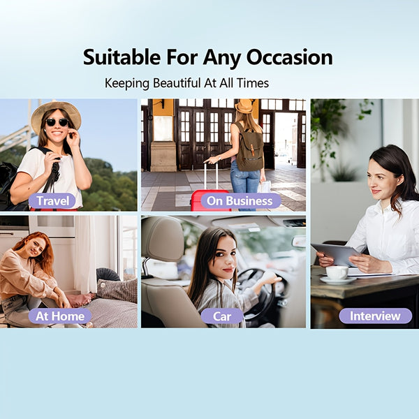 Cordless Hair Straightener Brush, Rapid heating, Hot Comb Hair Straightener for Women, Lightweight, Type-C Charging Port, Anti-Scald, Lightweight, USB Rechargeable