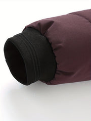Men's Casual Collar Fashion Coat Men's New Young and Middle-aged Autumn and Winter Plus Velvet Padded Warm -padded Jacket.