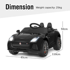 12V Jaguar F-Type SVR Kids Ride on Car with Remote Control