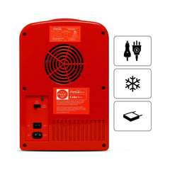 Coca Cola 4L Mini Fridge 6 Can Portable 12V Cooler / Warmer in Red