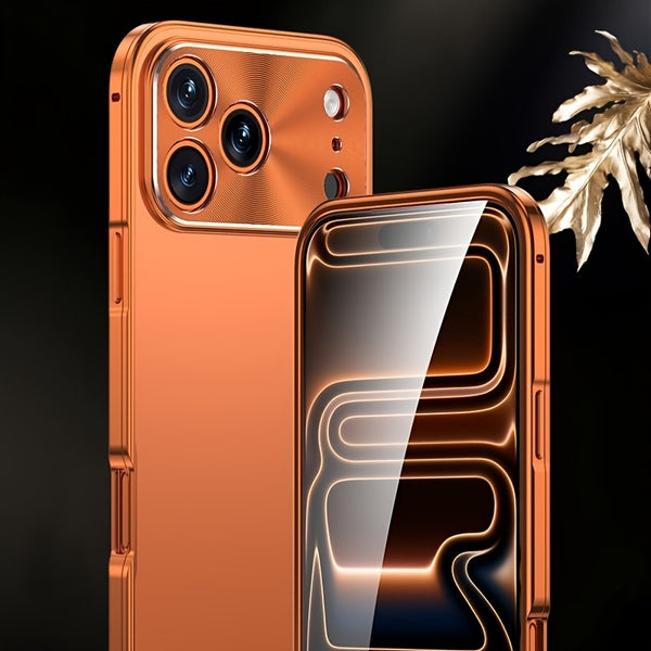 Phone Case: Magnetic Metal Phone Case for iPhone 17 Pro Max 2-in-1 Design Aluminum Alloy Frame Backplate Ultra Thin Protective Cover Comes