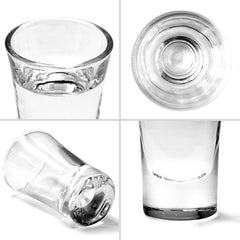Heavy Base Shot Glasses - 25ml Shot Glasses Set for Alcohol, Vodka, Expresso, Tequila & Desserts - Durable and Reusable for Home, Bars & Party