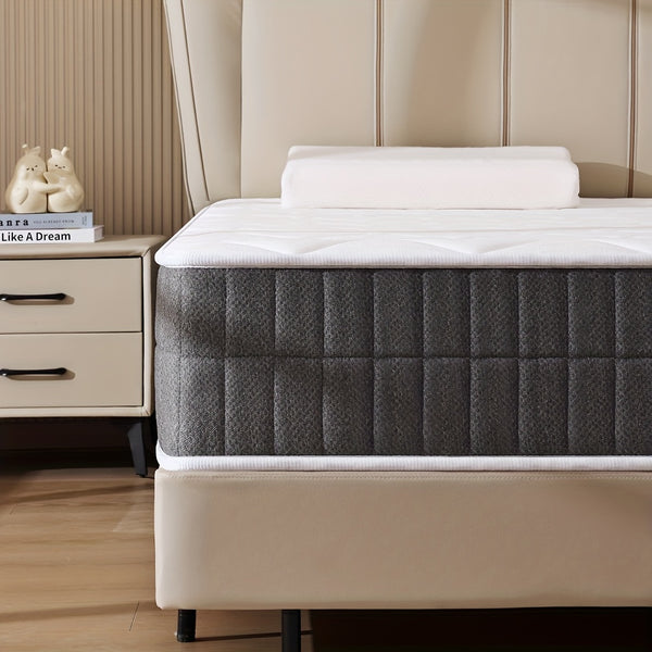 Single/Small Double/Double/King 20cm/25cm Comfortable Mattress, Rhombus White, Medium Firm Mattress 7 Layerss, No-Noise Innerspring Pocket Springs, Suitable for Bedroom, Breathable, Relaxing, Bedroom Furniture, Christmas Decorations Mattress In A Box