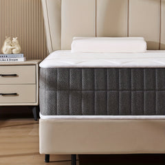 Single/Small Double/Double/King 20cm/25cm Comfortable Mattress, Rhombus White, Medium Firm Mattress 7 Layerss, No-Noise Innerspring Pocket Springs, Suitable for Bedroom, Breathable, Relaxing, Bedroom Furniture, Christmas Decorations Mattress In A Box