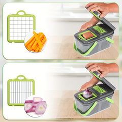 22-In-1 Heavy-Duty Manual Chopper - Vegetable Slicer, Vegetable Cutter, Chopper, Grinder, Suitable for Kitchen, Kitchen Utensils, Kitchen Small Tools, Kitchen, Vegetable Chopper