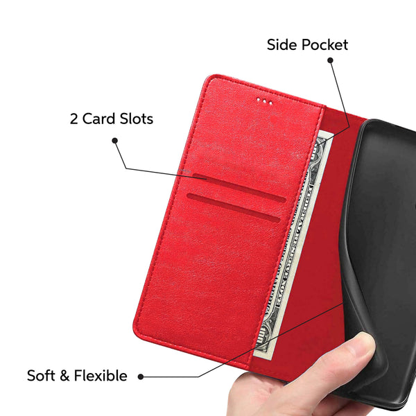 Luxury Case for iPhone 16 Pro Max Plus, 15 Pro Max Plus, 14 Pro Max Plus, 13 Pro Max mini, 12 Pro Max Mini, 11 Pro Max XS MAX XS X SE 8 Plus 7 Plus 6 6S PlusLeather Phone Case Cover, PU Faux Leather Wallet Book Folio Flip Magnetic Shockproof Case with Car