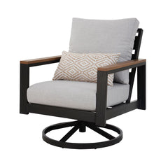 Grand Leisure Easton 5 Piece Deep Seating Fire Patio Set + Cover