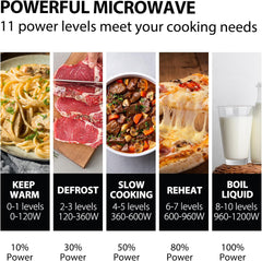 Toshiba 800W 23L Microwave Oven with Digital Display, Auto Defrost, One-Touch Express Cook, 6 Pre-Programmed Auto Cook Settings, and Easy Clean - Stainless Steel Door Handle Microwave - ML-EM23P(SS)