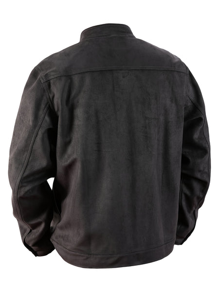 Men'S Casual Velvet Jacket with Pockets, Casual Long Sleeve Stand Collar Button-Up Coat