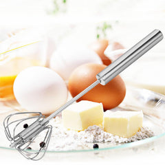 SUL Egg Whisk, Hand Push Whisk Blender, Egg Beater, Milk Frother, Rotating Push Mixer Stirrer for Whisking, Beating, Stirring
