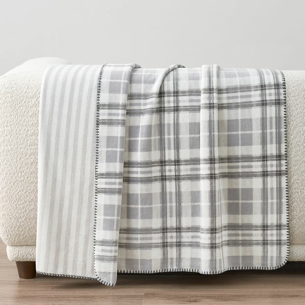 Casual Living Reversible Purple Plush Throw, 127 X 177 Cm