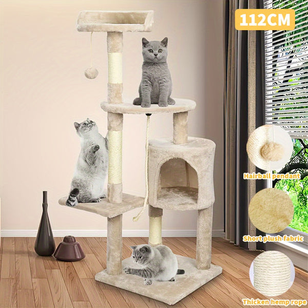 Tall Cat Tree Large Climbing Tower Kitten Scratching Post Condo Activity Centre