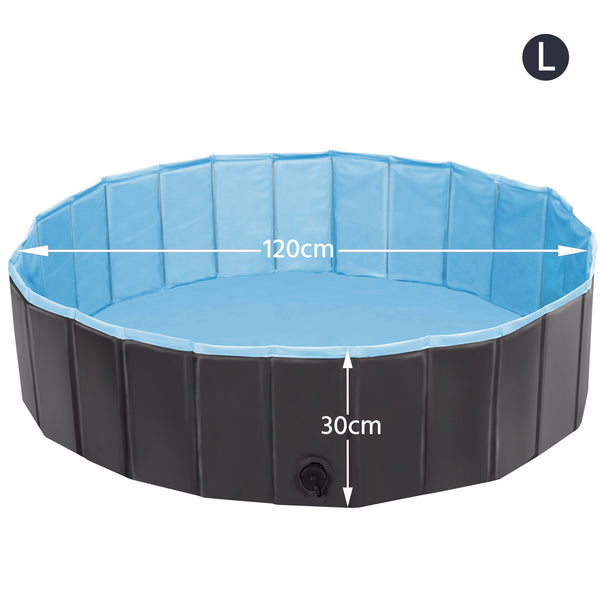 Costoffs Pet Pool Foldable Dog Swimming Pool, Pet Pool Portable Bathing Swimming Tub for Garden/Beach/Yard/Home, L/XL/XXL/XXXL, Blue/Grey/Black/Ocean Blue