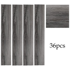 36-Piece Wood Effect Vinyl Flooring Self-Adhesive Floor Planks, 5.0m² PVC Floor Tiles for Indoor Living Room, Bedroom, Kitchen, Office