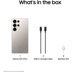 Galaxy S25 Ultra 5G (2025) 512GB Storage + 12GB RAM SM-S938B Qualcomm Snapdragon 8 Elite SIM Free Factory Unlocked Android 15 Smartphone - Available in Titanium Black / Titanium Grey / Titanium Silver Blue / Titanium White