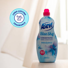Asevi Fabric Conditioner, Laundry Conditioner, Liquid Fabric Conditioner, 60 Washes, Multipack of 10 X 1380ML (Blue)