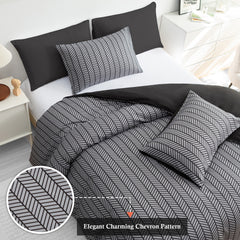 Luxury Reversible Duvet Cover Set with Matching Pillowcases – Single, Double, King & Super King Sizes – Soft Breathable Microfiber Bedding Set UK – Brick Pattern
