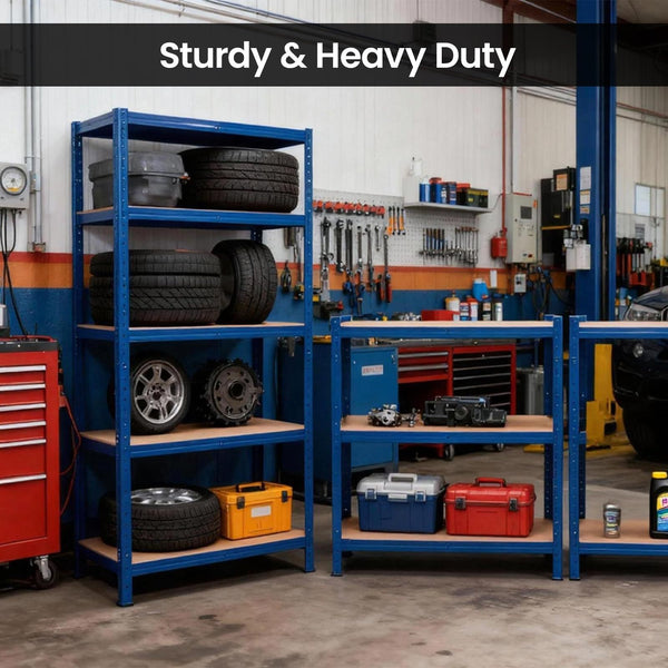 5 Tier Metal Shelving Unit, Heavy Duty Garage Shelving Units, Racking Shelving for Warehouse Workshop Office 148*75*30cm