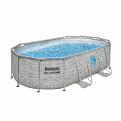 Bestway® 14Ft (4.2M) Steel Pro MAX™ Splashview™ Oval above Ground Pool Set