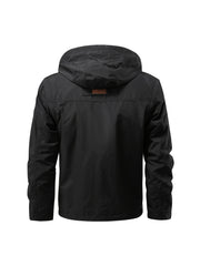 Detachable Windbreaker Hooded Jacket, Men's Casual Multi Pocket Cargo Jacket Vest for Outdoor Activities
