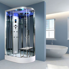Insignia Diamond 1100Mm Offset Quadrant Steam Shower in 2 Colours