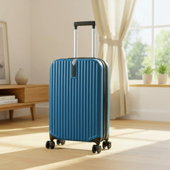 Foldable 20 Inch Trolley Luggage, Compact Carry-On Travel Suitcase, Durable Collapsible Luggage with Adjustable Handle, Ideal for Holiday Vacations, Train Journeys and Easy Storage At Home, 1pc