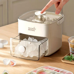 48-lce Cube Maker with Easy-Press Lid - Large Capacity, Double Layer Design, Food-Grade Plastic Storage Tray for Freezer. Essential Kitchen Gadget. RV kitchen, suitable for family scenes