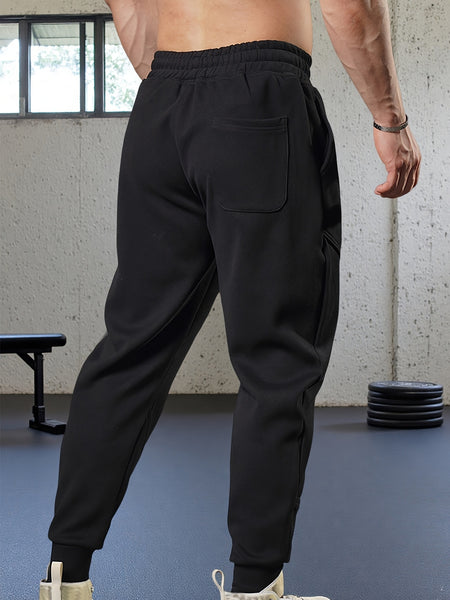 Two-Piece Set Autumn/Winter -Lined Thickened Men's Casual Sports Long Pants Outdoor Hiking Fitness Joggers American Training Basketball Sweatpants