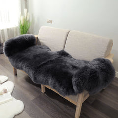 Soft Faux Australian Wool Decorative Pad (60x180cm) – Multifunctional Soft Plush Sofa Cushion, Bay Window Mat & Irregular Rug for Warm Indoor Spaces