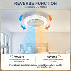 50cm Ceiling Fan with Lights And Remote Control Low Profile Ceiling Fans Dimmable 3 Colour Temperatures Quiet Reversible Flush Mount Ceiling Fan with Light for Bedroom Kitchen