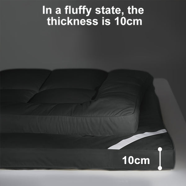 Luxury Mattress Topper Extra Thick 4-Inches/ 10cm Deep | Fitted Bed MattressesToppers with Soft Fiber | Single Double King Super King Small Double Bedding Sizes