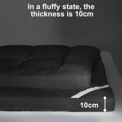 Luxury Mattress Topper Extra Thick 4-Inches/ 10cm Deep | Fitted Bed MattressesToppers with Soft Fiber | Single Double King Super King Small Double Bedding Sizes