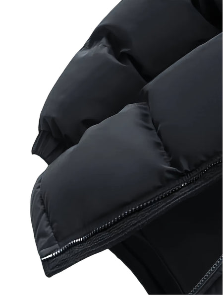 Men's Thick Winter Jacket - Warm Windproof Hooded Coat, Polyester Filled for Cold Weather, Outdoor Activities - Suitable for Teens and Adults, Seasonal Layering, Casual Outerwear, Comfortable and Warm