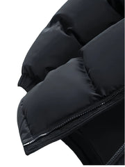 Men's Thick Winter Jacket - Warm Windproof Hooded Coat, Polyester Filled for Cold Weather, Outdoor Activities - Suitable for Teens and Adults, Seasonal Layering, Casual Outerwear, Comfortable and Warm