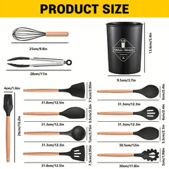 12 Silicone Kitchen Utensil Set, Non Stick Baking Cooking Utensils Cooking Spoon Tools