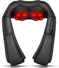 Neck Massager, Deep Tissue 3D Kneading, by Ikristin, Portable, with Heat, Shiatsu Massager for Neck, Back, Shoulder, Foot and Leg, at Home and Car, Suitable for Women and Men (Black)