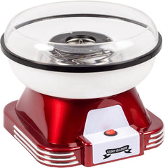 Gadgy Candy Floss Machine for Kids & Adults, Retro Cotton Maker, Suitable for Sugar or Candies, Including 10 Candyfloss Sticks, 500W, Red & White